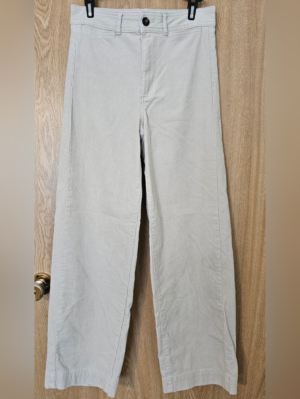 Everlane Corduroy Wide Leg Pants High Rise Beige Cream Stone Neutral size 2